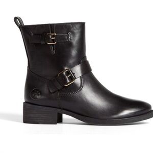 Tory Burch Black Combat/Moto Boots, 10